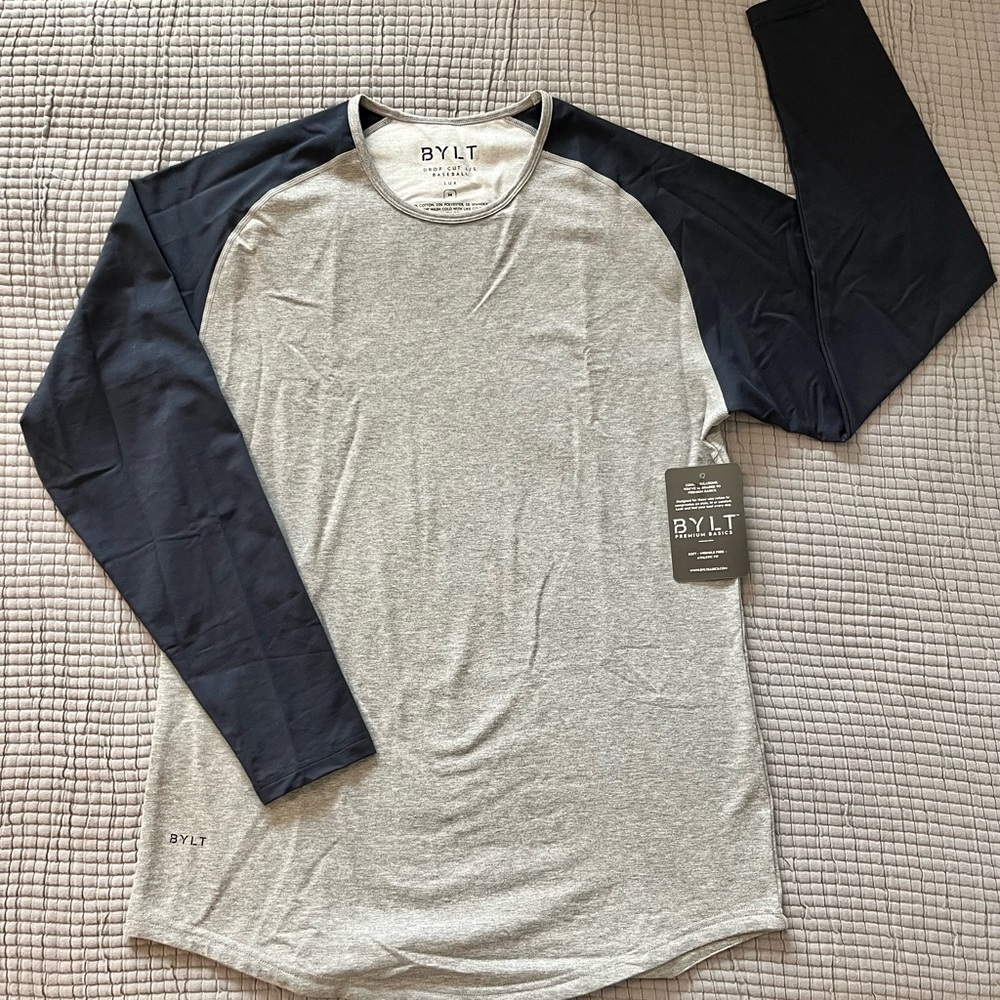 BYLT Basics Baseball Drop-Cut Long Sleeve LUX